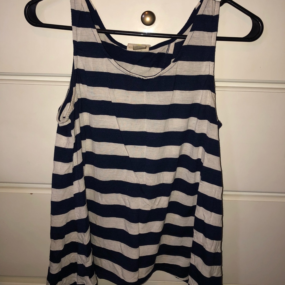 WHITE AND BLUE TANK TOP